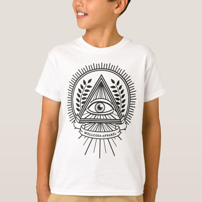 Liv för Wellcoda dräktIlluminati hemlighet T Shirt (Framsida)