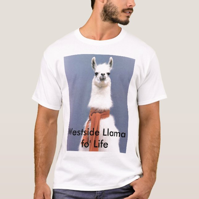 Liv för WestsideLlamafo Tee Shirt (Framsida)