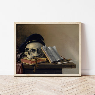 Liv fortfarande med Skull   Harmen Steenwyck Poster