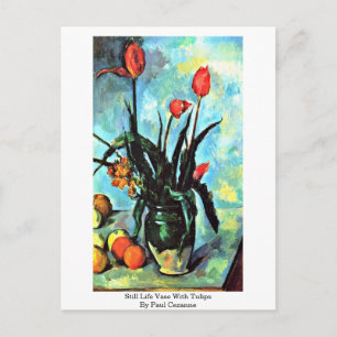 Liv fortfarande Vas med tulips av Paul Cezanne Vykort