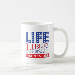 Liv, frihet och jakten av lyckan kaffemugg