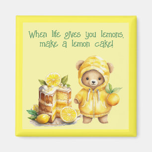 Liv Ge Lemons gör en Lemon Cake-Nalle Magnet