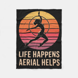Liv Händer Aerial Hjälper Yoga Hoop Lyra Siden Aer Fleecefilt