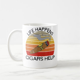 Liv Händer Cigarrer Hjälper För Cigarrökare Kaffemugg