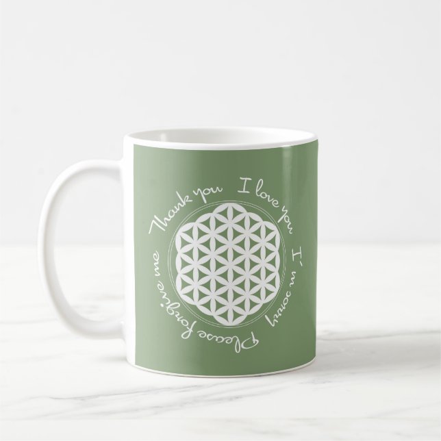 Liv Ho'oponoponos blomma Kaffemugg (Vänster)