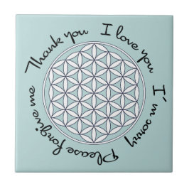 Liv Ho'oponoponos blomma Kakelplatta