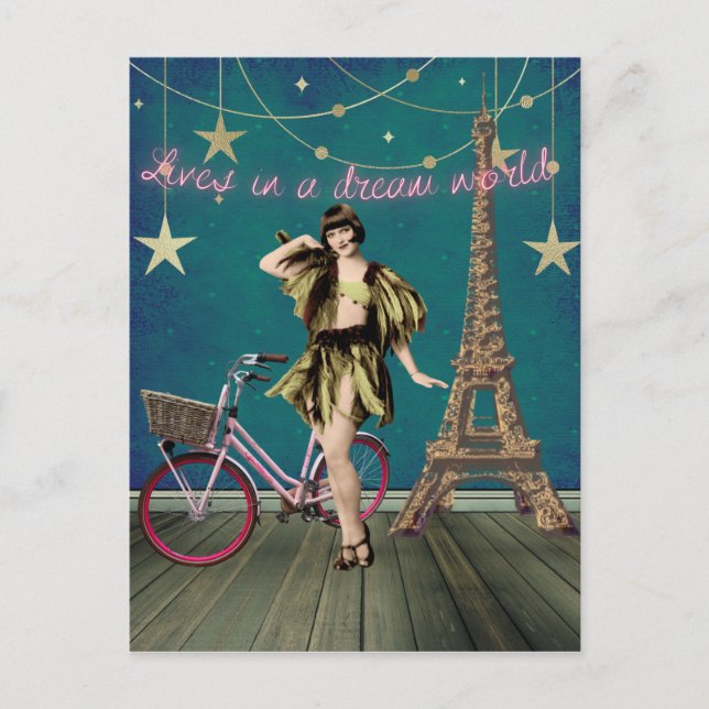 Liv i en Funky som är förändrad i drömvärlden Vykort (Framsida)