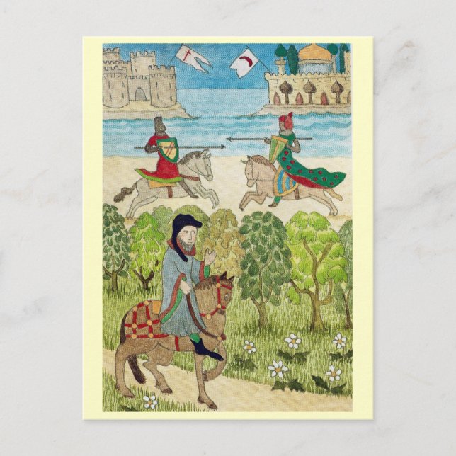 Liv i glada England, plats från medeltida liv Helg Vykort (Framsida)