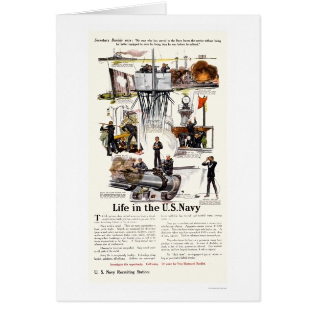 Liv i U.S.-marinen Hälsningskort (Framsidan)