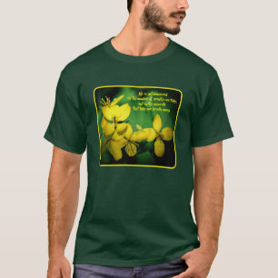 Liv Inspirerande Citat Blommor T Shirt