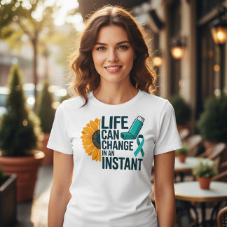 Liv Kan Förändra Astma-Medvetenhet T Shirt
