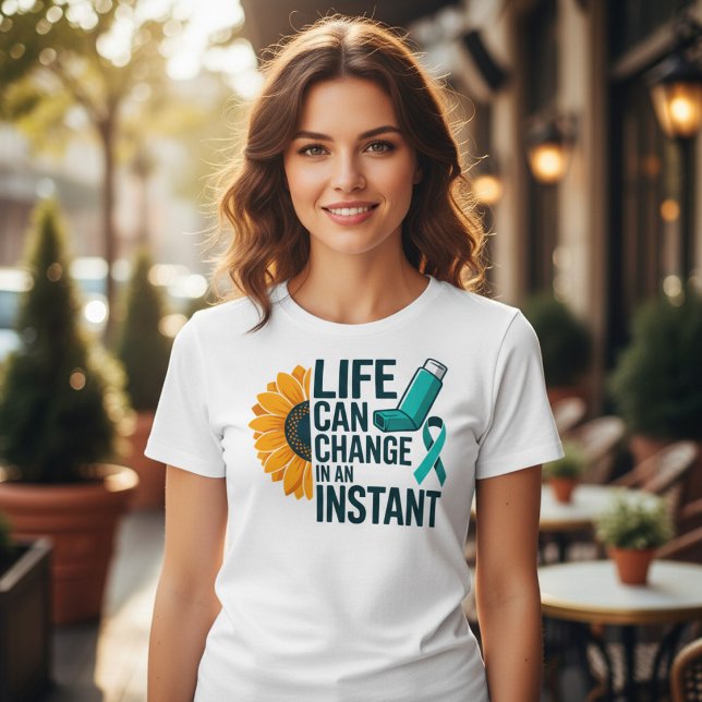 Liv Kan Förändra Astma-Medvetenhet T Shirt (Skapare uppladdad)