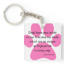 Liv Keychain för tass avtryck för