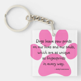 Liv Keychain för tass avtryck för