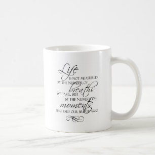 Liv mätas inte av andedräkterna som vi tar kaffemugg