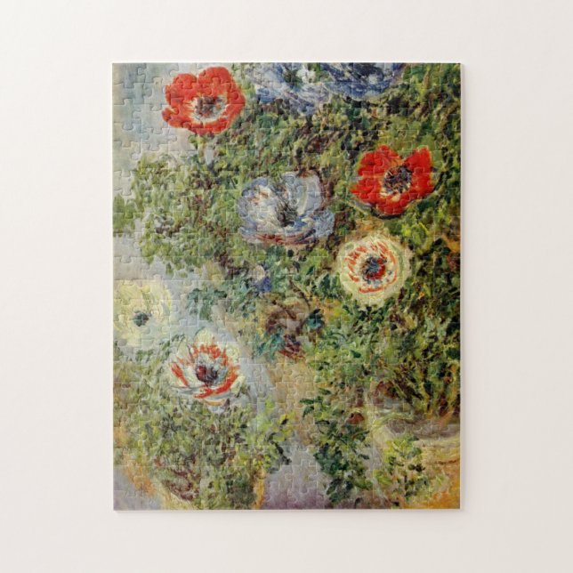 Liv med Anemones Monet Fine Art Pussel (Vertikal)