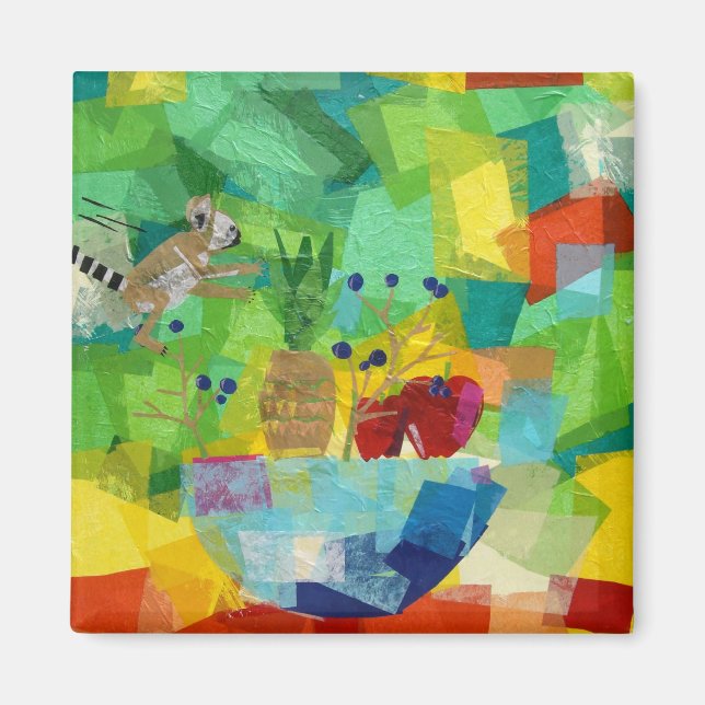 Liv med Baby Lemur Magnet (Framsidan)