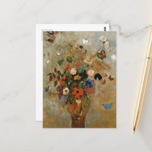 Liv med blommor av Odilon Redon Vykort