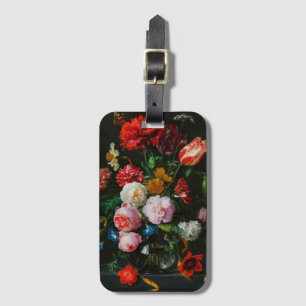 Liv med blommor i Glass Vas Bagagebricka