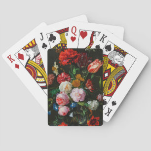 Liv med blommor i Glass Vas Casinokort