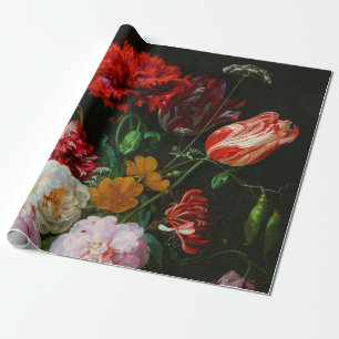 Liv med blommor i Glass Vas Presentpapper