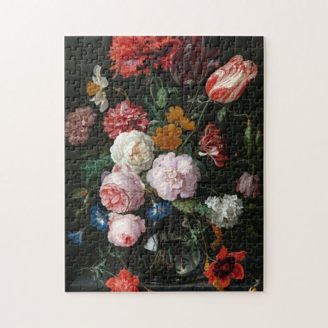 Liv med blommor | Jan Davidsz de Heem Pussel (Vertikal)