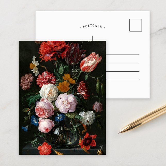 Liv med blommor | Jan Davidsz de Heem Vykort (Skapare uppladdad)