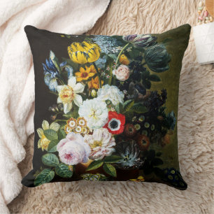 Liv med blommor-målning kudde