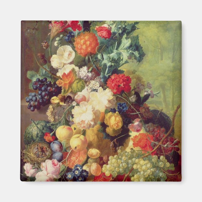 Liv med blommor och frukt magnet (Framsidan)