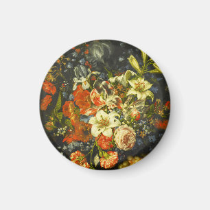 Liv med blommor och frukt magnet