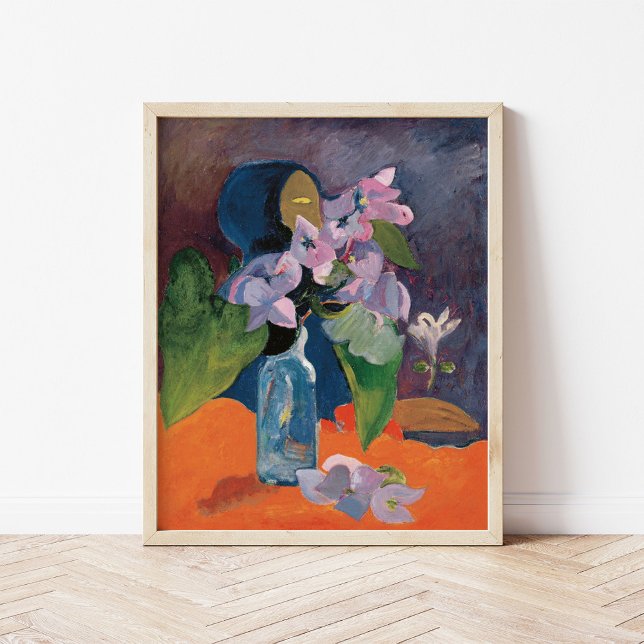 Liv med blommor och idol | Paul Gauguin Poster (Skapare uppladdad)