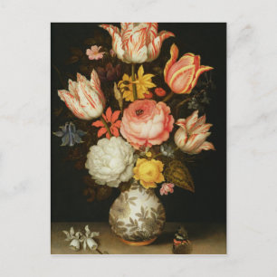 Liv med blommor vykort