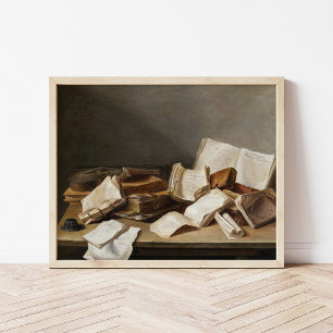 Liv med Bokar Jan Davidsz de Heem Poster