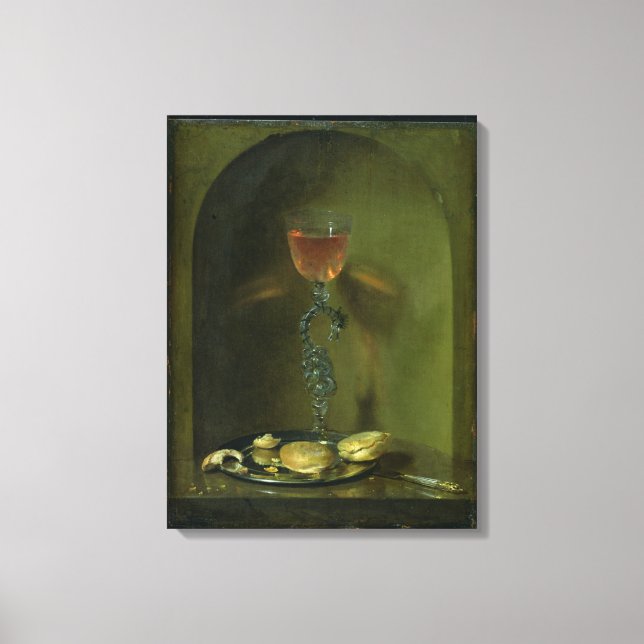 Liv med Bread och Vin glas Canvastryck (Framsida)