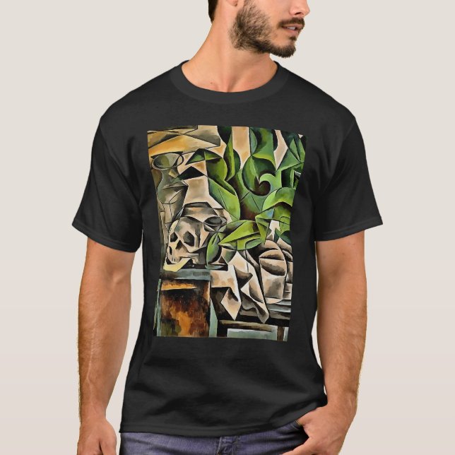 Liv med Cranium Geometric Art T Shirt (Framsida)