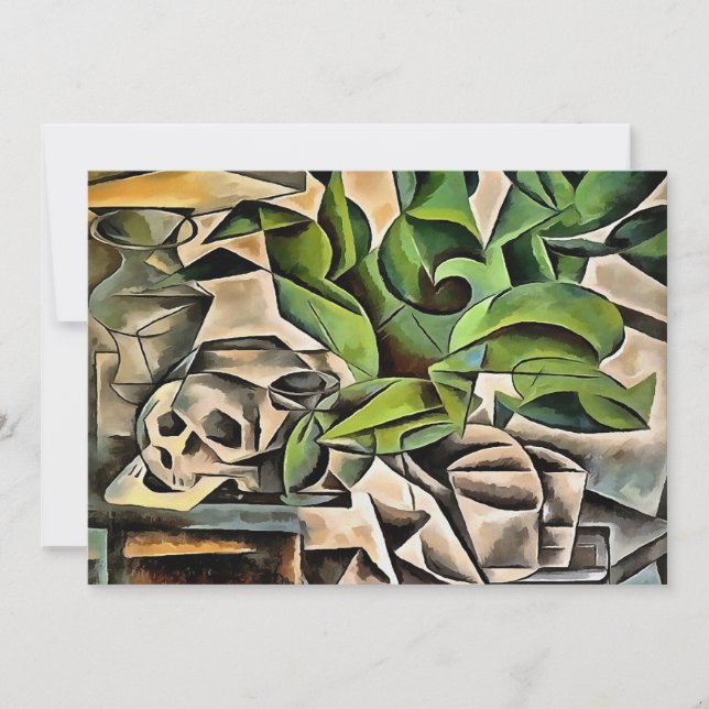 Liv med Cranium Geometric Vanitas Art (Framsida)