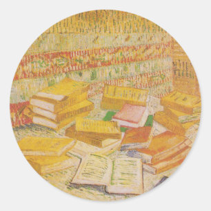Liv med Fransk Novels   Vincent van Gogh Runt Klistermärke