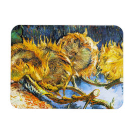 Liv med fyra solblommor Van Gogh Vincent Magnet