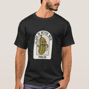 Liv med ironiska gurkor, vegetabiliska citat t shirt