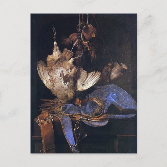 Liv med jaktutrustning vykort (Framsida)