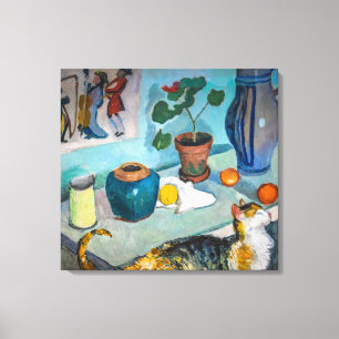 Liv med katt   Auguste Macke   Canvastryck