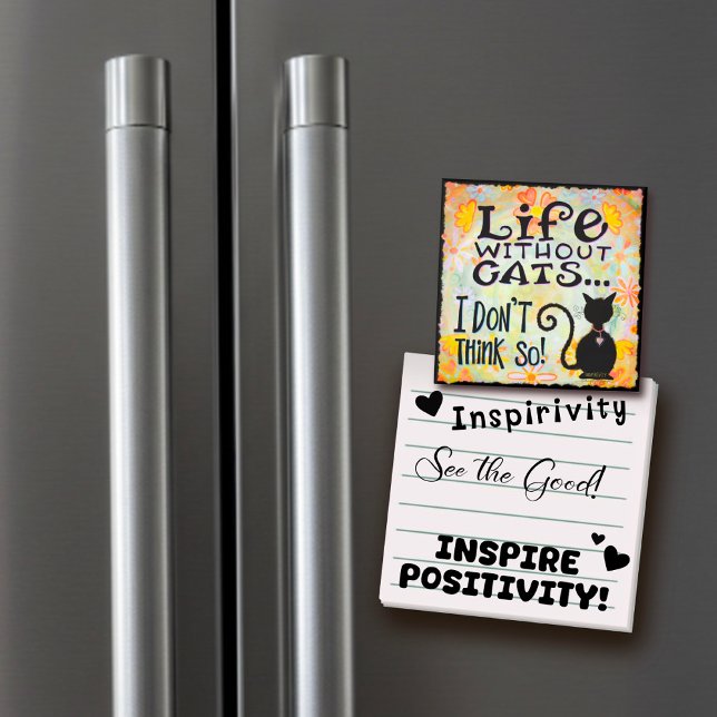 Liv med katter-Trendig med finstilt cute Magnet (Skapare uppladdad)