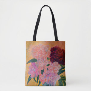 Liv med målning av Peonies Tygkasse