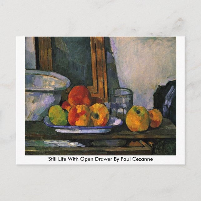 Liv med öppen låda av Paul Cezanne Vykort (Framsida)
