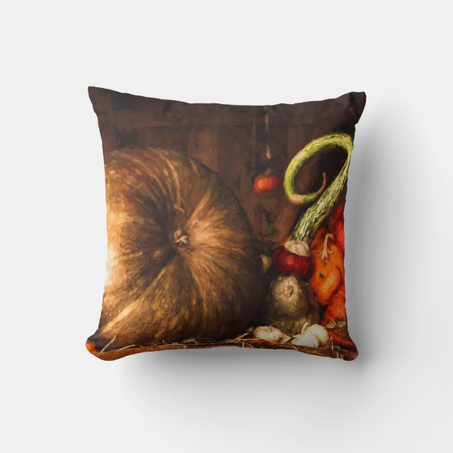 Liv med påvlar och gourder kudde (Framsida)