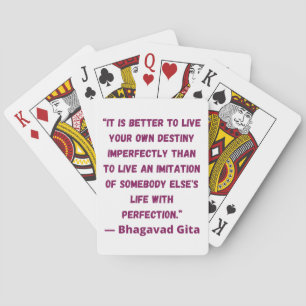 Liv med perfekt Bhagavad Gita Casinokort