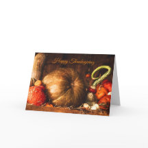 Liv med Pumpkins Thanksgiving Card