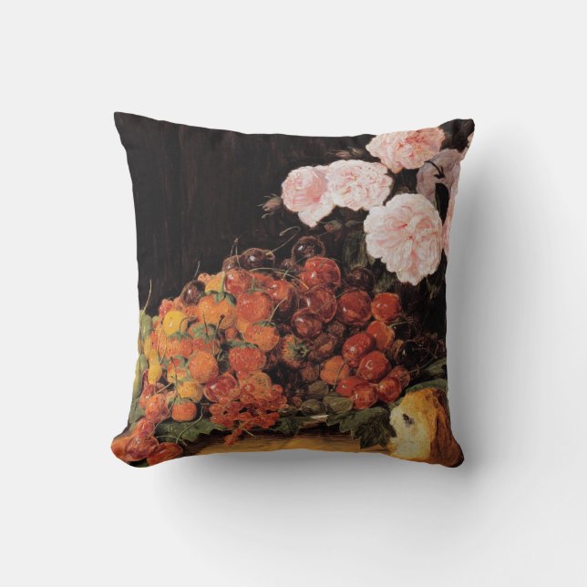 Liv med Ro, jordgubbar och bröd Kudde (Framsida)