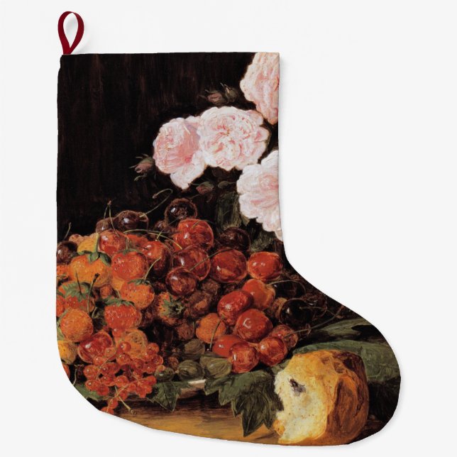 Liv med Ro, jordgubbar och bröd Stor Julstrumpa (Framsidan)