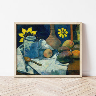 Liv med Tekanna och frukt Paul Gauguin Poster